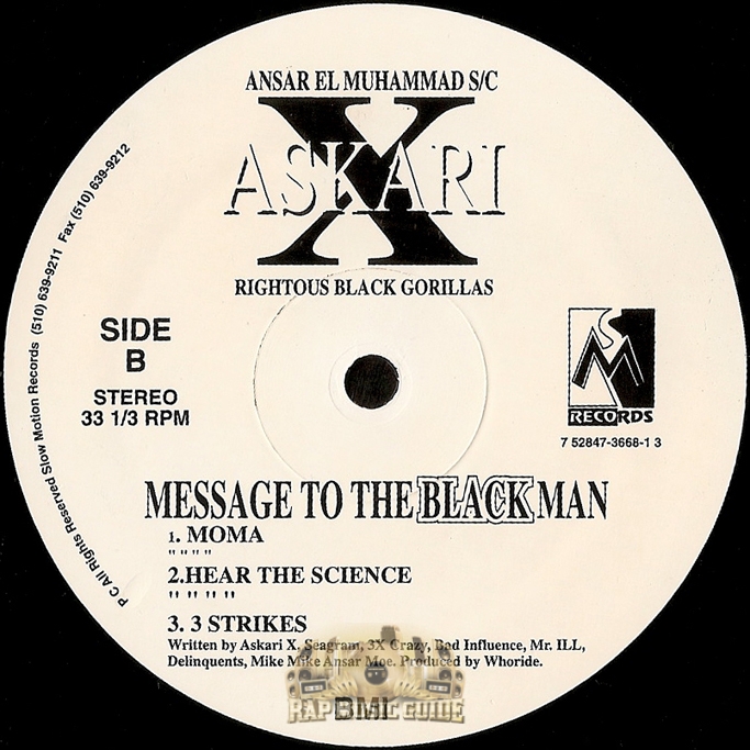 Askari X - Message To The Black Man: Record | Rap Music Guide